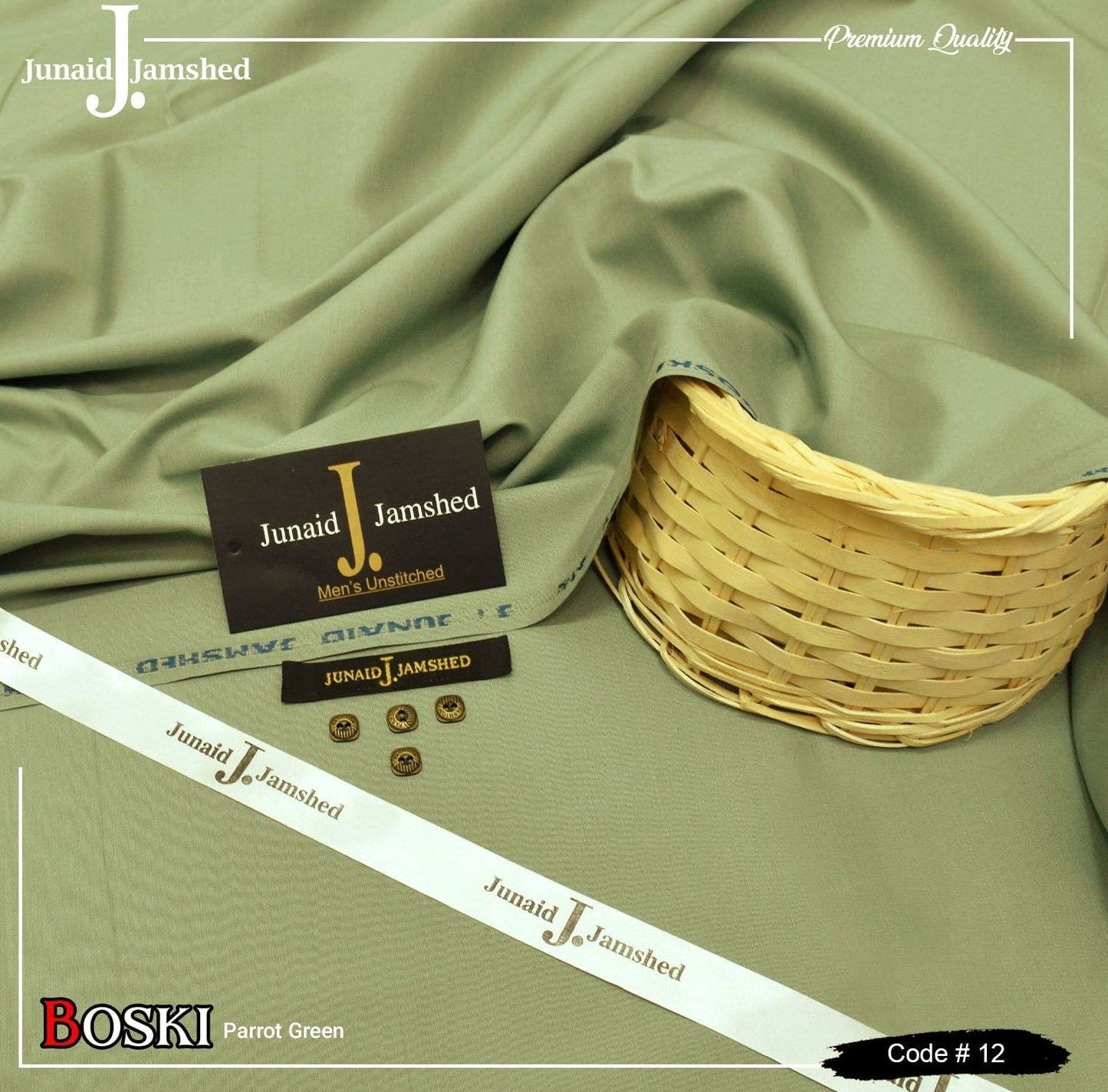 J. Junaid Jamshed Parrot Green